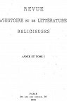 Revue d'Histoire et de Littrature religieuses.Anne et Tome1 par Histoire et de Littrature religieuses