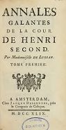 Annales Galantes de la cour de Henri Second par Lussan