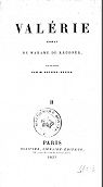 Valrie: roman.Tome 2 / deMadamedeKrdner;avecune notice parM.Sainte-Beuve [Edition de 1837] par Krdener