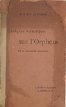 Quelques remarques sur l'Orpheus de M.Salomon Reinach par Lagrange