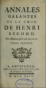 Annales Galantes de la cour de Henri Second, tome2 par Lussan
