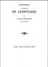 Lettres de Mademoiselle de Lespinasse, avec une notice biographique, par Jules Janin par Lespinasse