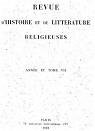 Revue d'Histoire et de Littrature religieuses.Anne et Tome7 par Histoire et de Littrature religieuses