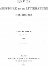 Revue d'Histoire et de Littrature religieuses.1913.Nouvelle srie.Anne et Tome14 par Histoire et de Littrature religieuses