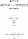 Revue d'Histoire et de Littrature religieuses.1912.Nouvelle srie.Anne et Tome3 par Histoire et de Littrature religieuses