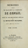 Mmoires indits de Madame la comtesse de Genlis sur le XVIII sicle, et la Rvolution franoise, tome 6 par Genlis