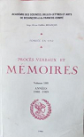 Procs-verbaux et mmoires - Annes 1988-1989 (t. 188) par Sciences belles-lettres et arts