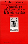 Vocabulaire technique et critique de la philosophie Volume II par Lalande