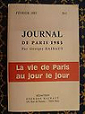 Journal de Paris 1983 par Hainault