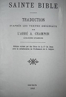 La Bible dition 1904 du chanoine Augustin Crampon par Crampon