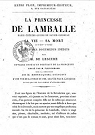 La Princesse de Lamballe, Marie-Thrse-Louise de Savoie-Carignan, sa vie, sa mort... par M. de Lescure par Lescure