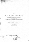 La Religion en Chine par Edkins