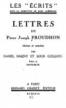 Lettres de Pierre-Joseph Proudhon   Charles-Augustin Sainte-Beuve par Proudhon