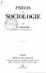 Prcis de sociologie, par G. Palante par Palante