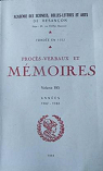 Procs-verbaux et mmoires - Annes 1982 -1983 (t. 185) par Sciences belles-lettres et arts