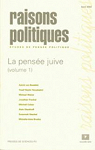 Raisons politiques n7 t.1 aout 2002 : la poesie juive par Revue Raisons Politiques