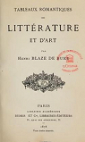 Tableaux romantiques de littrature et d'art, par Henri Blaze de Bury par Blaze de Bury