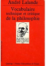 Vocabulaire technique et critique de la philosophie par Lalande