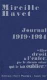 Journal 1919-1924 : Aller droit l'enfer, par le chemin mme qui le fait oublier par Havet
