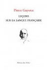 Leons sur la langue franaise par Guyotat