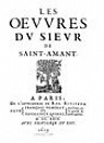 Les oeuvres du sieur de saint amant par Girard de Saint-Amand