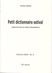 Petit dictionnaire estival par Andr Girard