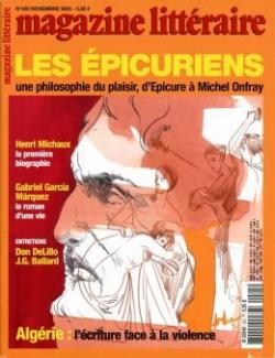 Le Magazine Littraire, n425 : Les Epicuriens, une philosophie du plaisir, d'Epicure  Michel Onfray par  Le magazine littraire