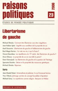 Raisons politiques no 23,  Libertarisme de gauche par Michael Otsuka