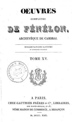 Oeuvres compltes, tome 15 par Franois de Salignac de La Mothe Fnelon
