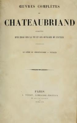 Le Gnie du Christiannisme - Voyages par Franois-Ren de Chateaubriand