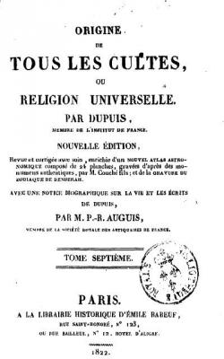 Origine de tous les cultes ou Religion universelle, tome septime par  ditions Dupuis