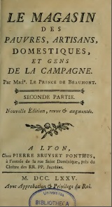 Le Magasin des pauvres, artisans, domestiques, et gens de la campagne, tome 2 par Jeanne-Marie Leprince de Beaumont