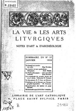 La vie et les arts liturgiques.N37.Janvier1918 par Revue La vie et les arts liturgiques