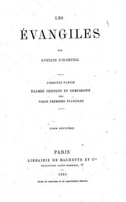 Les Evangiles - Premire partie, tome 2 par Gustave d' Eichthal