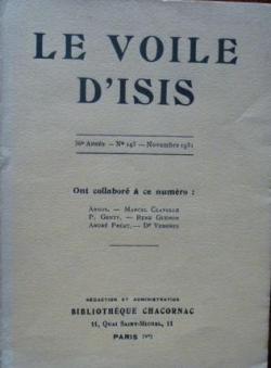 Le Voile d'Isis. 36 me Anne -N 143- Novembre 1931 par Revue Le Voile d'Isis