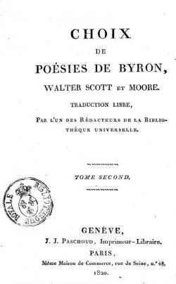 Choix de posies, tome 2 par Lord Byron