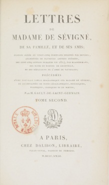 Lettres de Madame de Svign, de sa famille, et de ses amis, tome 2  par Madame de Svign