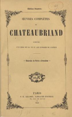 Itinraire de Paris  Jrusalem par Franois-Ren de Chateaubriand