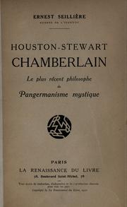 Houston-Stewart Chamberlain : Le plus rcent philosophe du Pangermanisme Mystique par Ernest Seillire