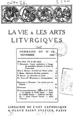 La vie et les arts liturgiques.N119.Novembre1924 par Revue La vie et les arts liturgiques
