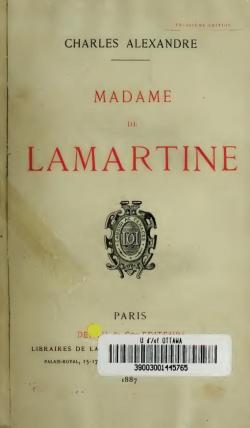 Madame de Lamartine par Charles Alexandre