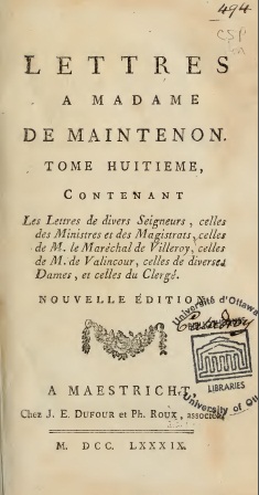 Lettres de Madame de Maintenon tome8 par Madame de Maintenon