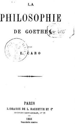 La philosophie de Goethe par Elme-Marie Caro