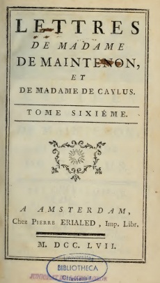 Lettres de madame de Maintenon tome6 par Madame de Maintenon