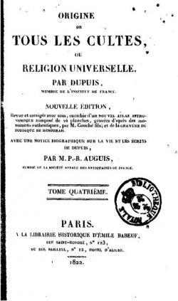 Origine de tous les cultes ou Religion universelle, tome quatrime par  ditions Dupuis