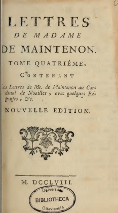 Lettres de madame de Maintenon tome4 par Madame de Maintenon