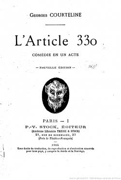 L'Article 330 par Georges Courteline