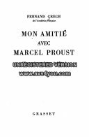 Mon amiti avec Marcel Proust par Fernand Gregh