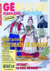 Gnalogie magazine [n 238,  juin 2004] La demande en mariage par Magazine Gnalogie