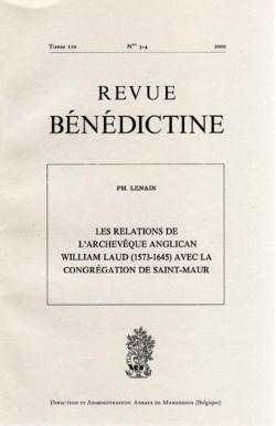 Les relations de l'archevque anglican William Laud (1573-1645) avec la Congrgation de Saint-Maur par Philippe Lenain